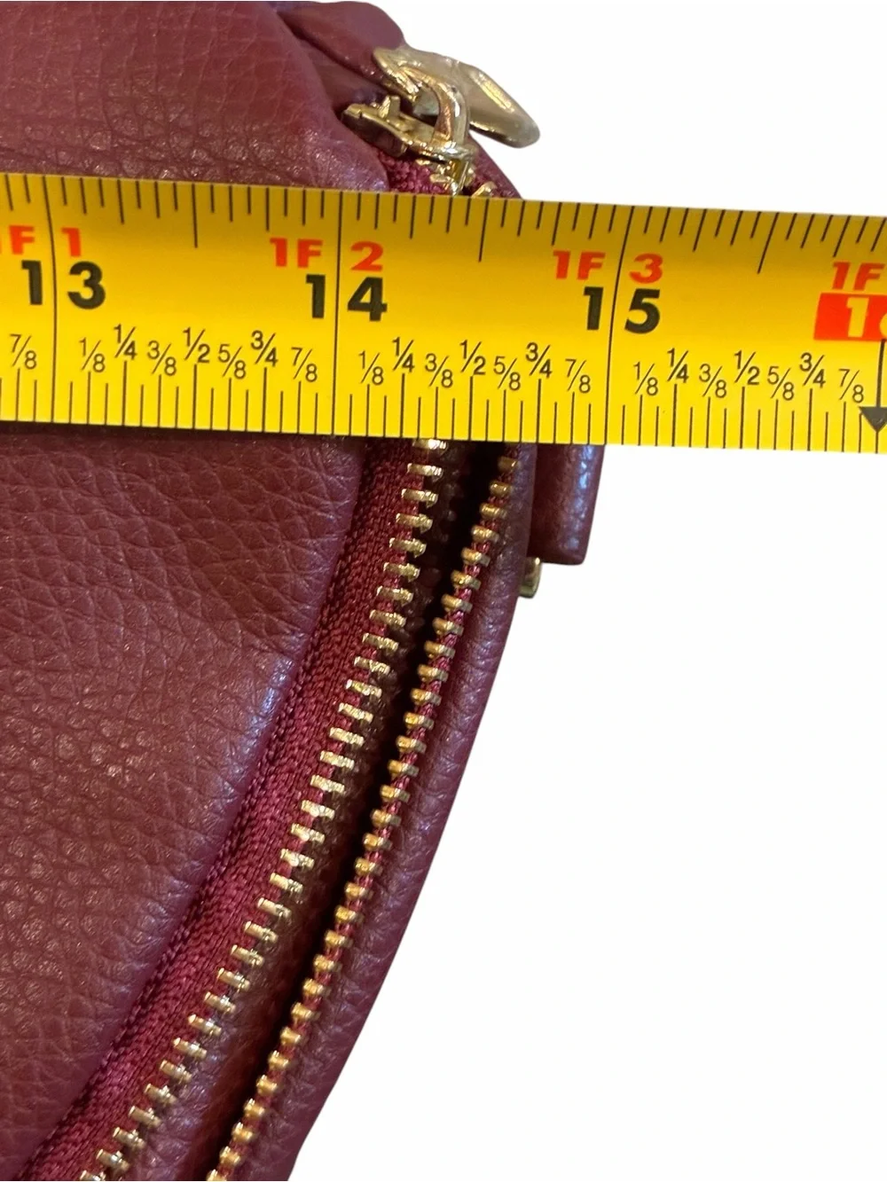 Fawn Design Burgundy Leather Crossbody Bag